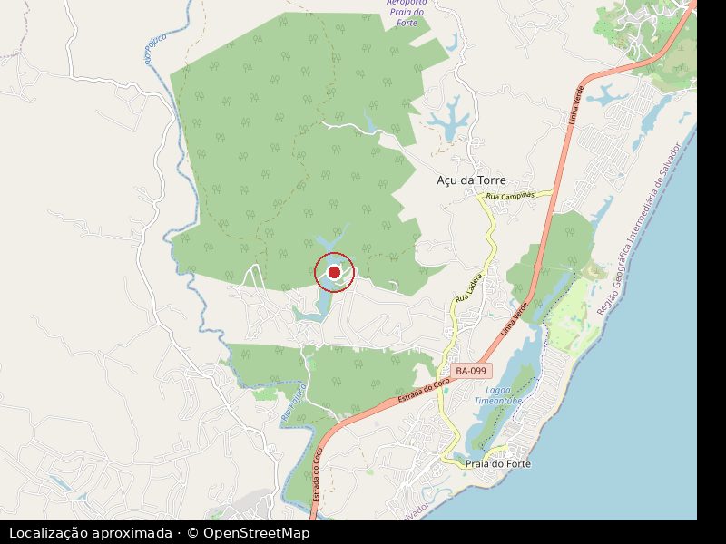 Mapa aproximado — Área de 2.679 m² em Aruá