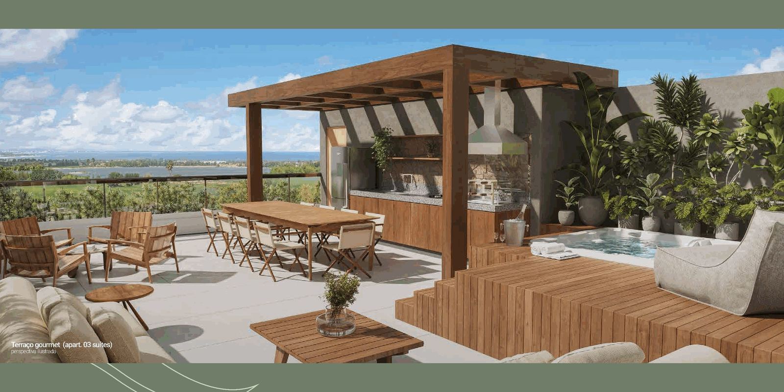 Terraço gourmet 3 suítes